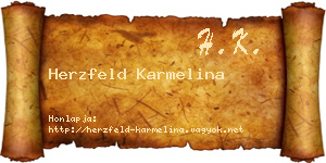Herzfeld Karmelina névjegykártya